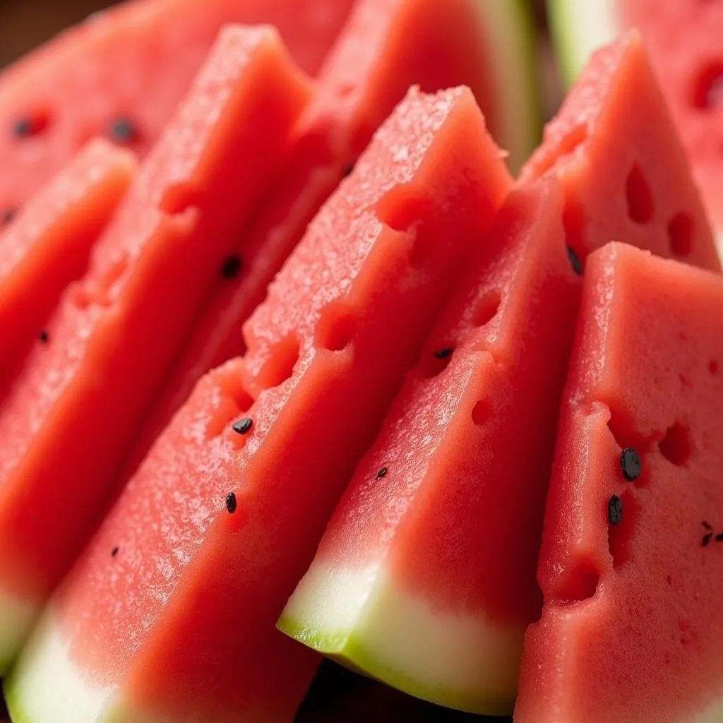 Sliced watermelon