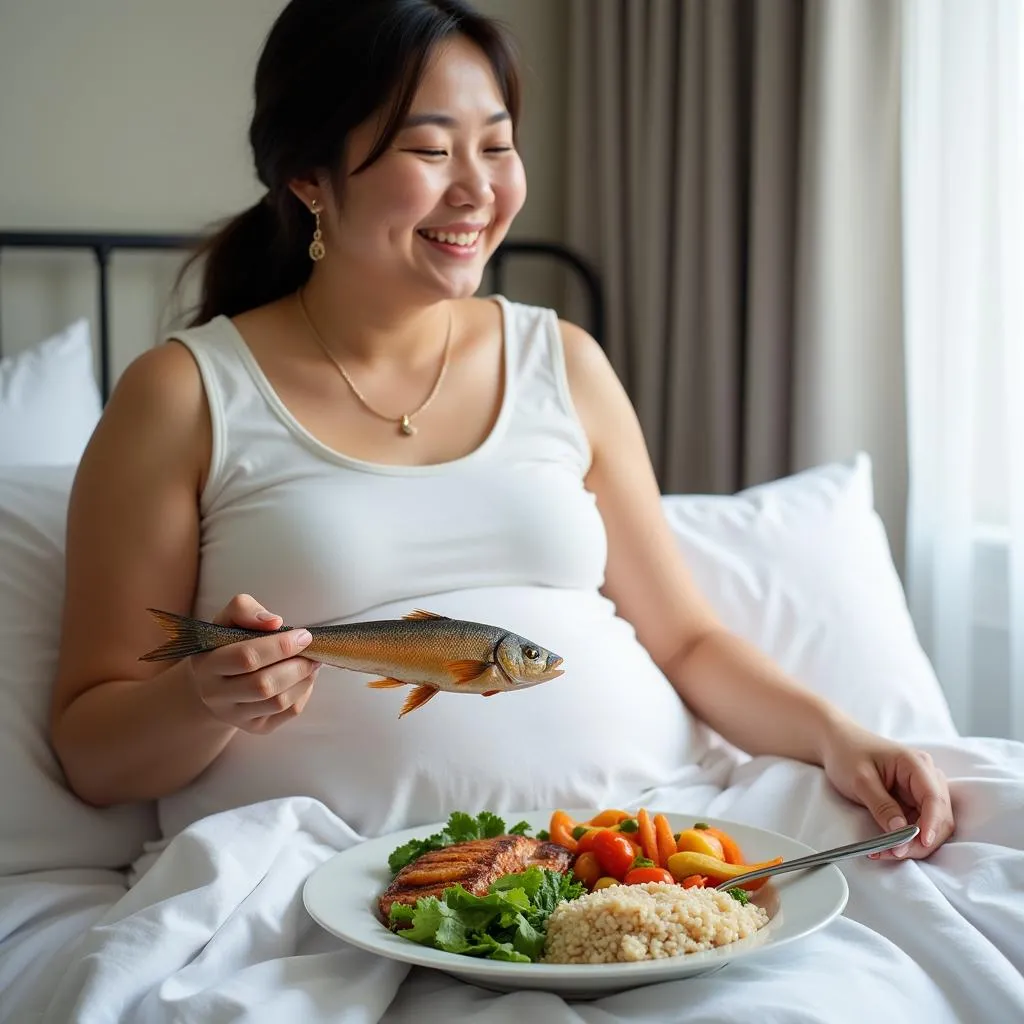 Woman Enjoying a Nutritious Meal