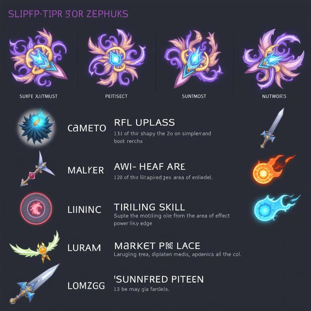 Zephyr's abilities in Mobile Legends