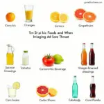 Acidic Foods and Drinks to Avoid with a Sore Throat