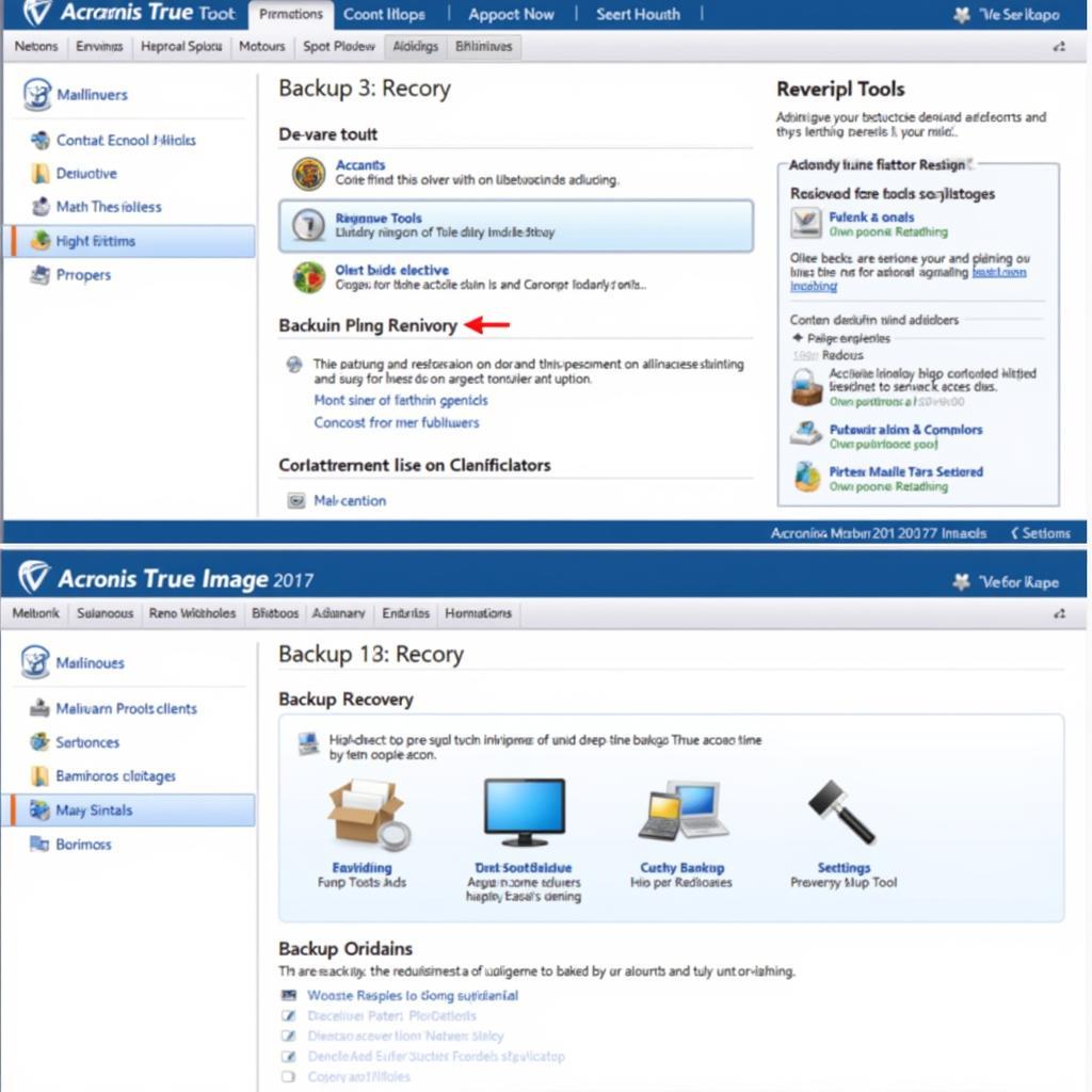 Acronis True Image 2017 Interface