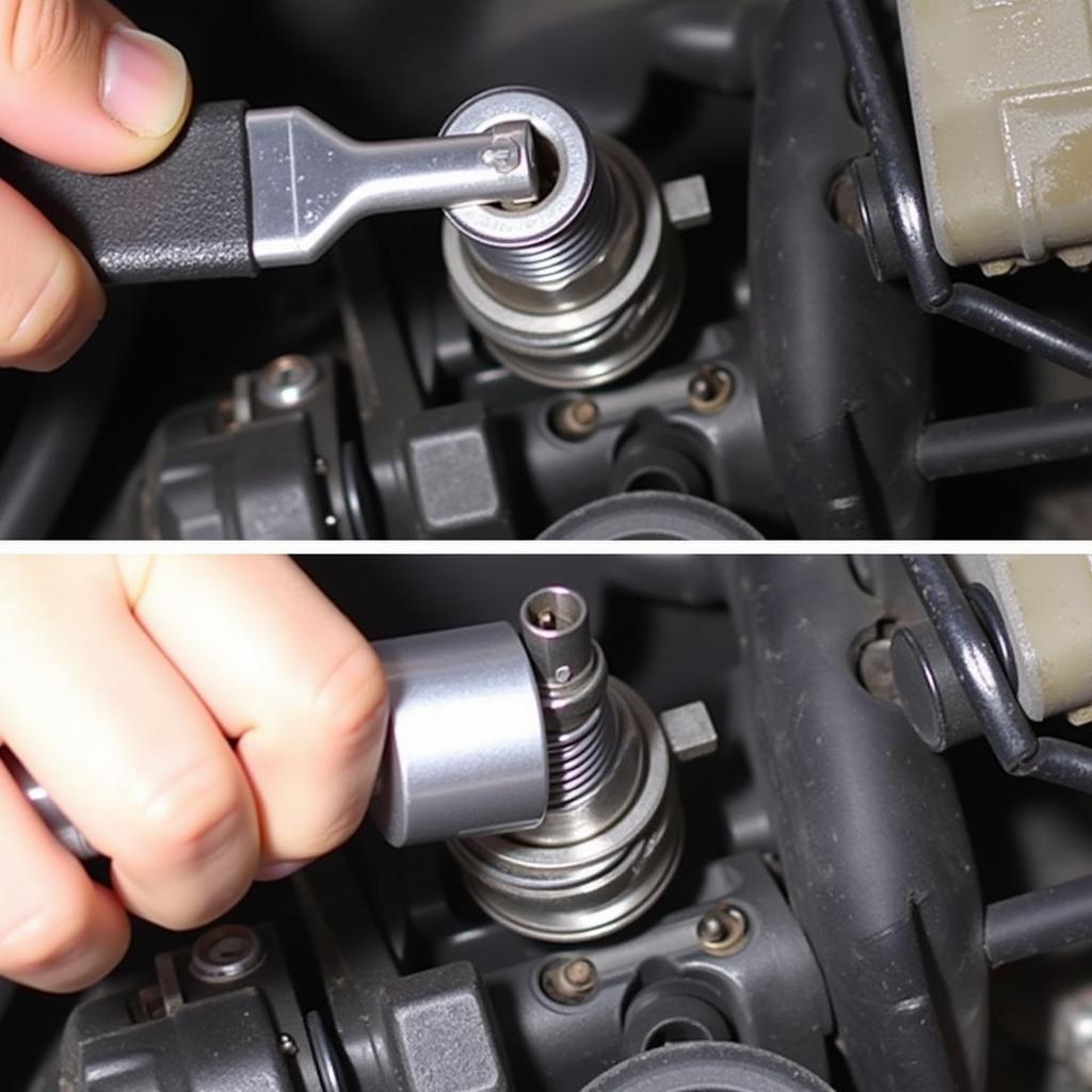 Removing the Spark Plug on an Airblade 2010