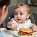 Baby Showing Interest in Food