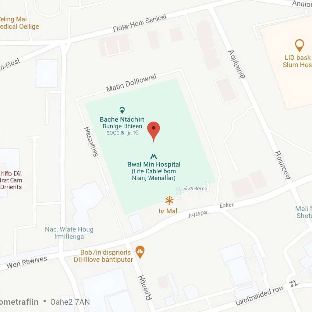 Bach Mai Medical College Location Map in Hanoi