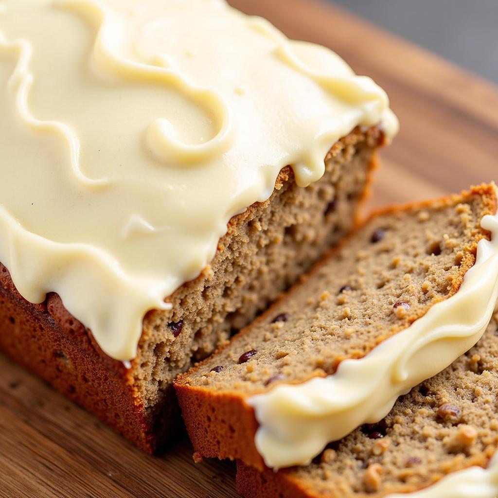 Banana Walnut Bread with Cream Cheese Frosting