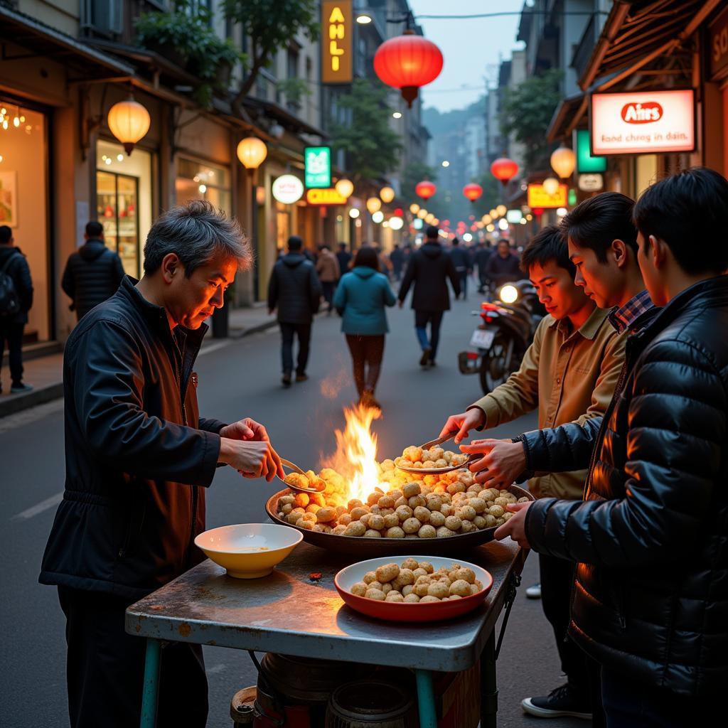 Enjoying Banh Uot in Hanoi's Old Quarter