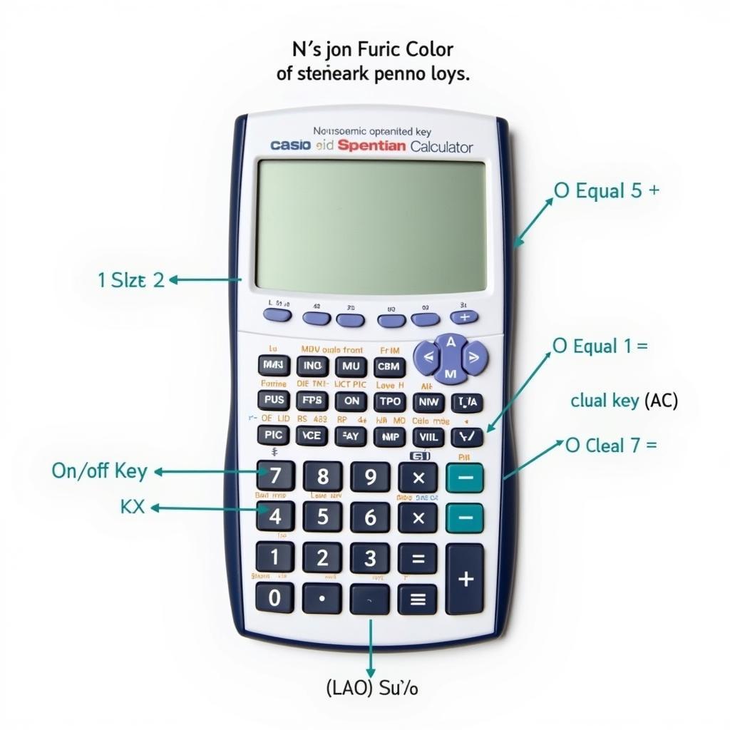 Casio Calculator Layout: Keys and Display