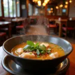 Bat soup being served in a Hanoi restaurant