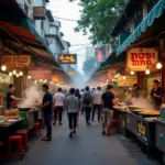 Bien 19 Street Food Stalls in Hanoi