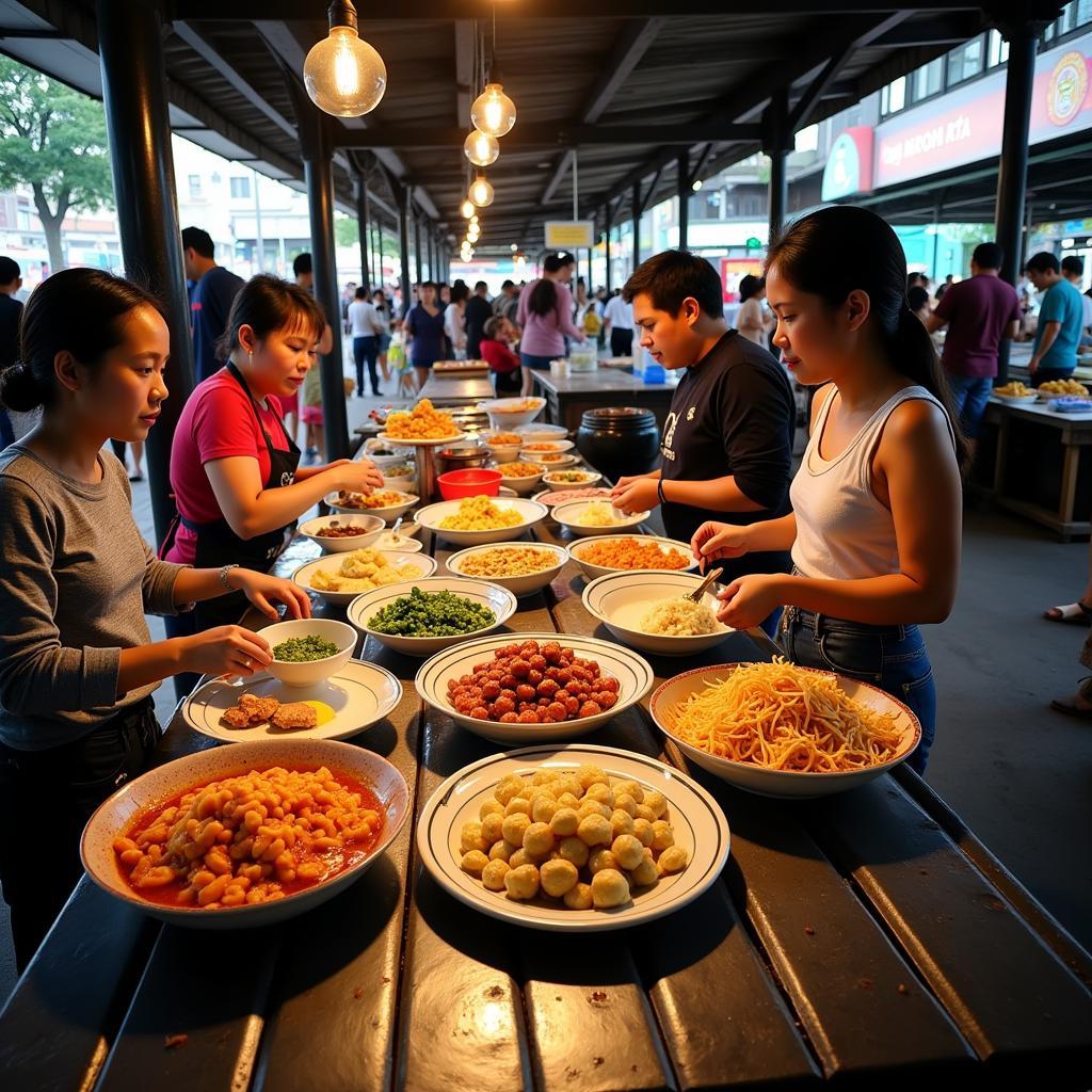 Bien Hoa Local Market Food Stalls