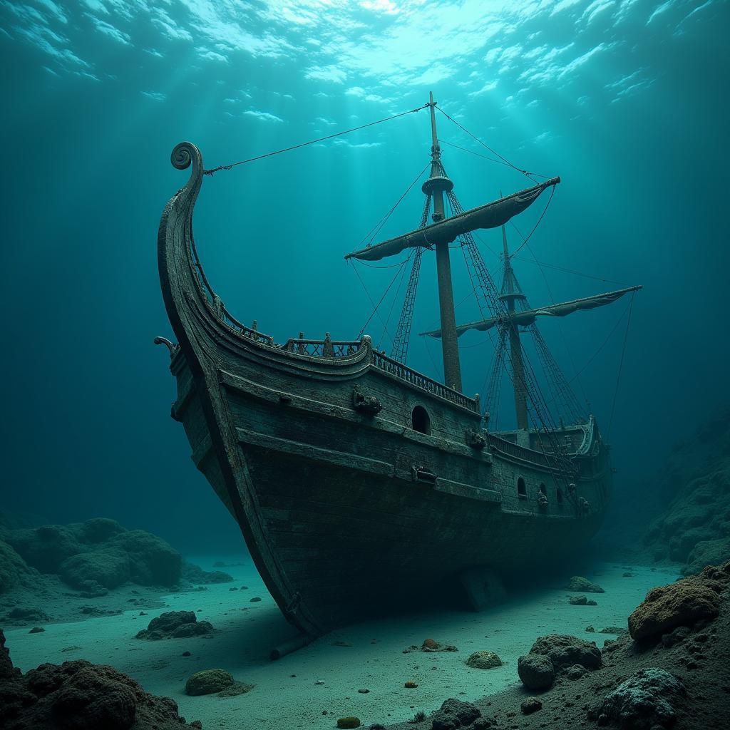 An ancient shipwreck in the Black Sea