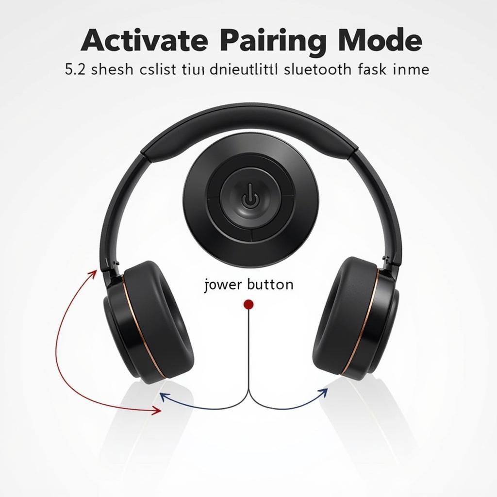 Bluetooth Headphones in Pairing Mode