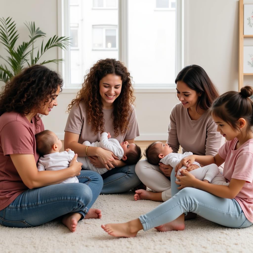 Breastfeeding Support Group: Mothers Sharing Experiences and Encouragement