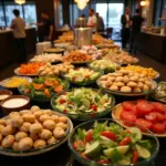 A Colorful Spread of Appetizers and Salads