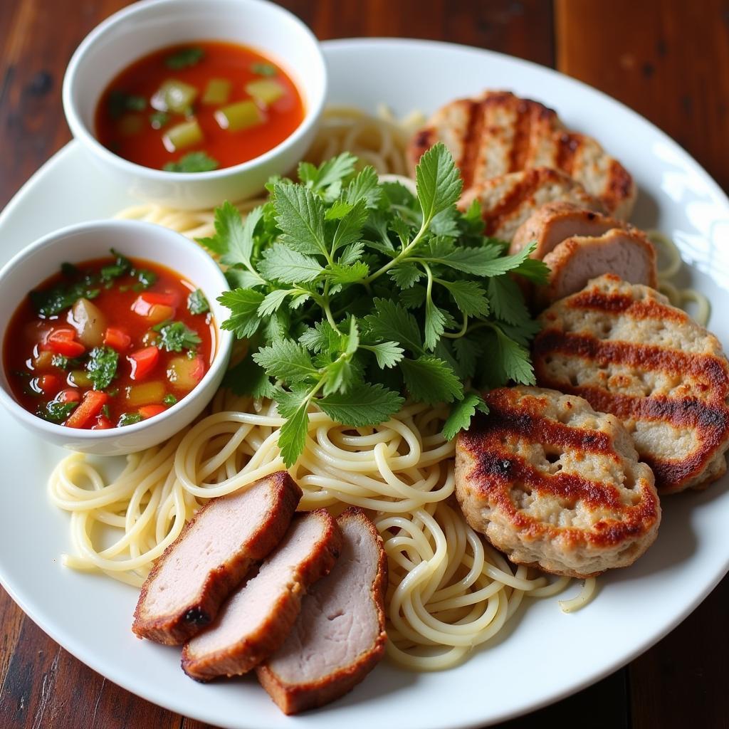 Bun Cha (Vermicelli Noodles with Grilled Pork)