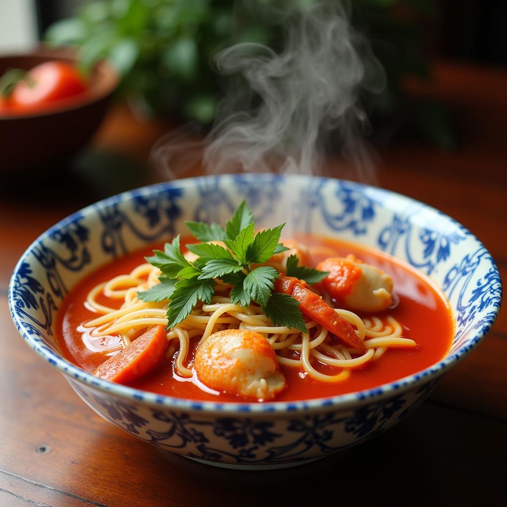 Bún Riêu Cua, a tomato-based crab soup