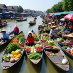 Cai Be Floating Market in Tien Giang Vietnam