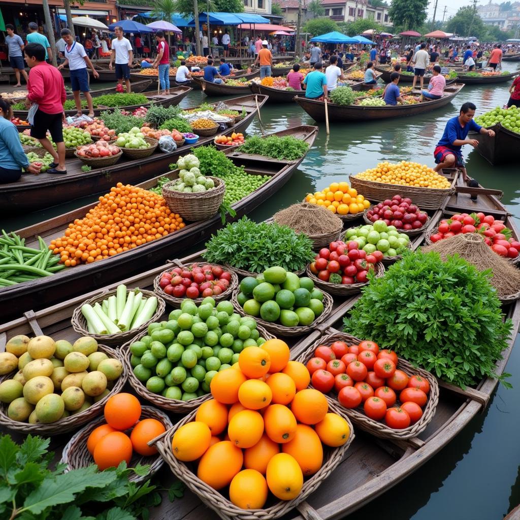 Fresh produce at Can Tho Floating Market