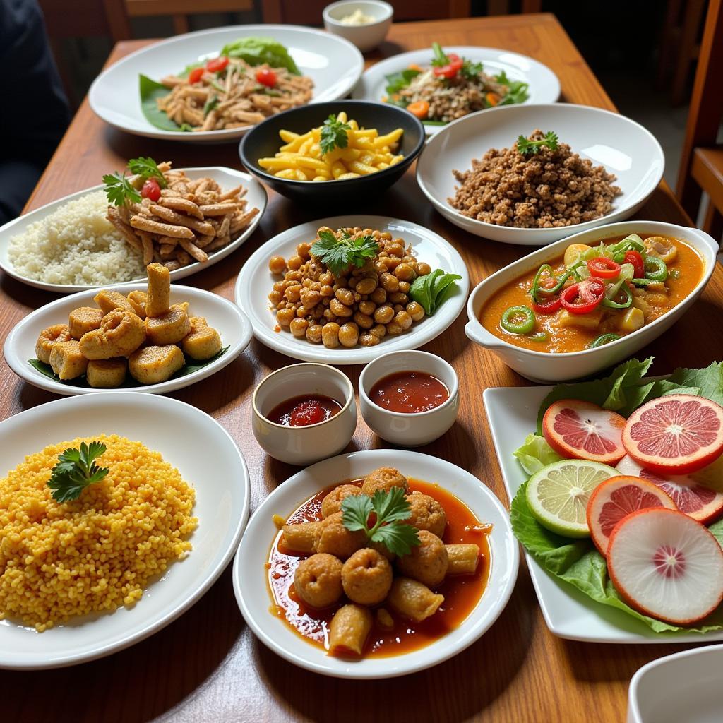 Local Dishes at Can Tho Restaurant