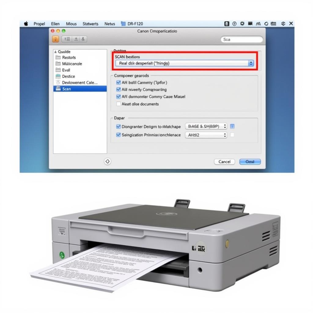 Canon DR-F120 Basic Scanning Process