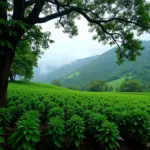 Cardamom plantation in the Western Ghats, India