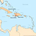 Caribbean Islands Map Showing Location