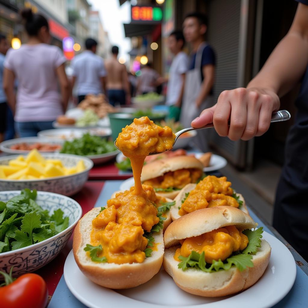 Chicken Curry Banh Mi - Hanoi Street Food