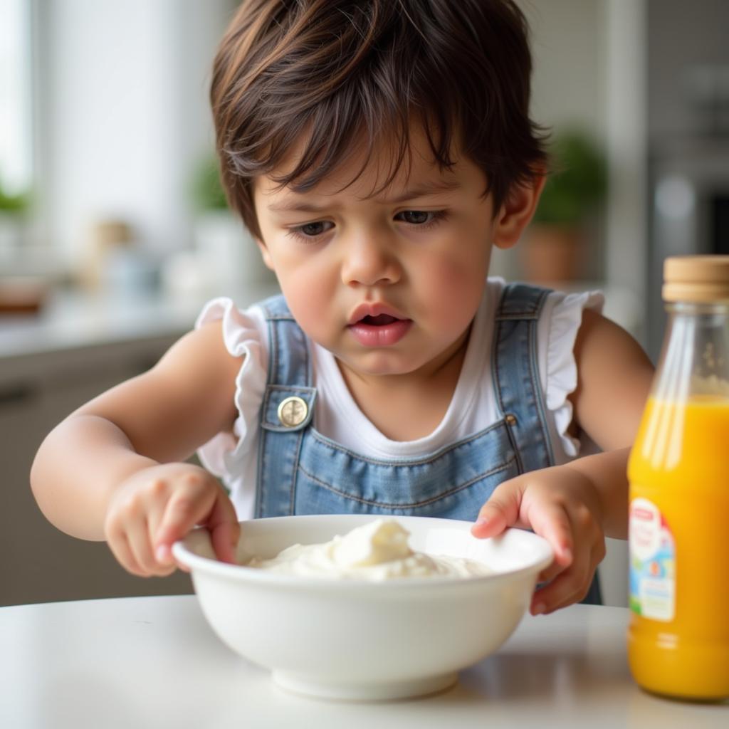 Child Avoiding Dairy Products During Fever