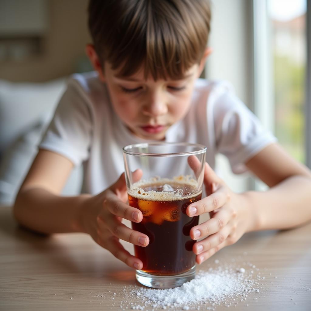 Child Refusing Sugary Drinks with Fever