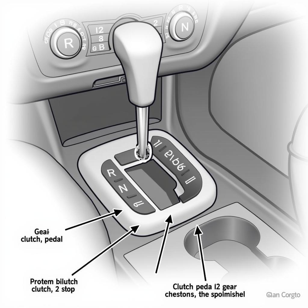 Manual Car Components: Clutch, Gear Stick, and Gas Pedal