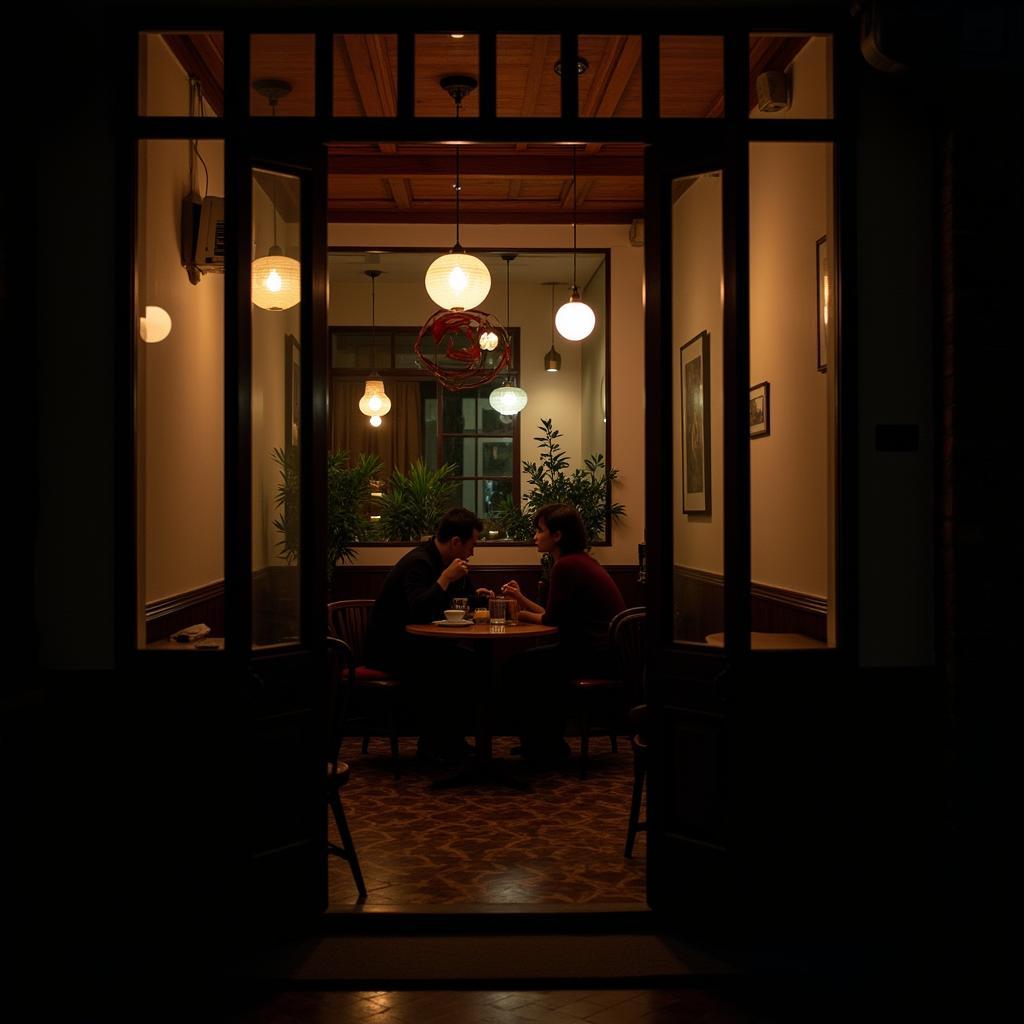 Cozy cafe in Hanoi for a date night