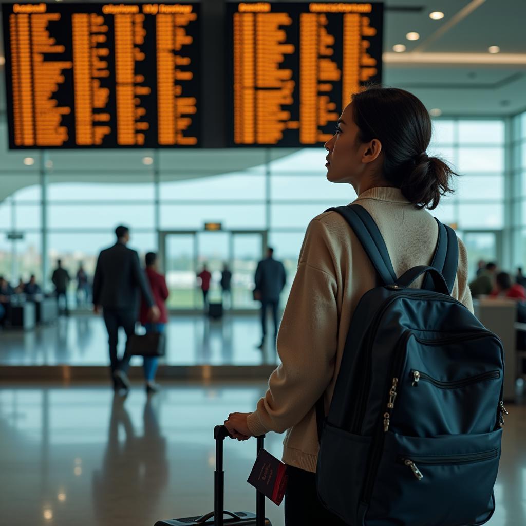 Cuban Traveler at an Airport