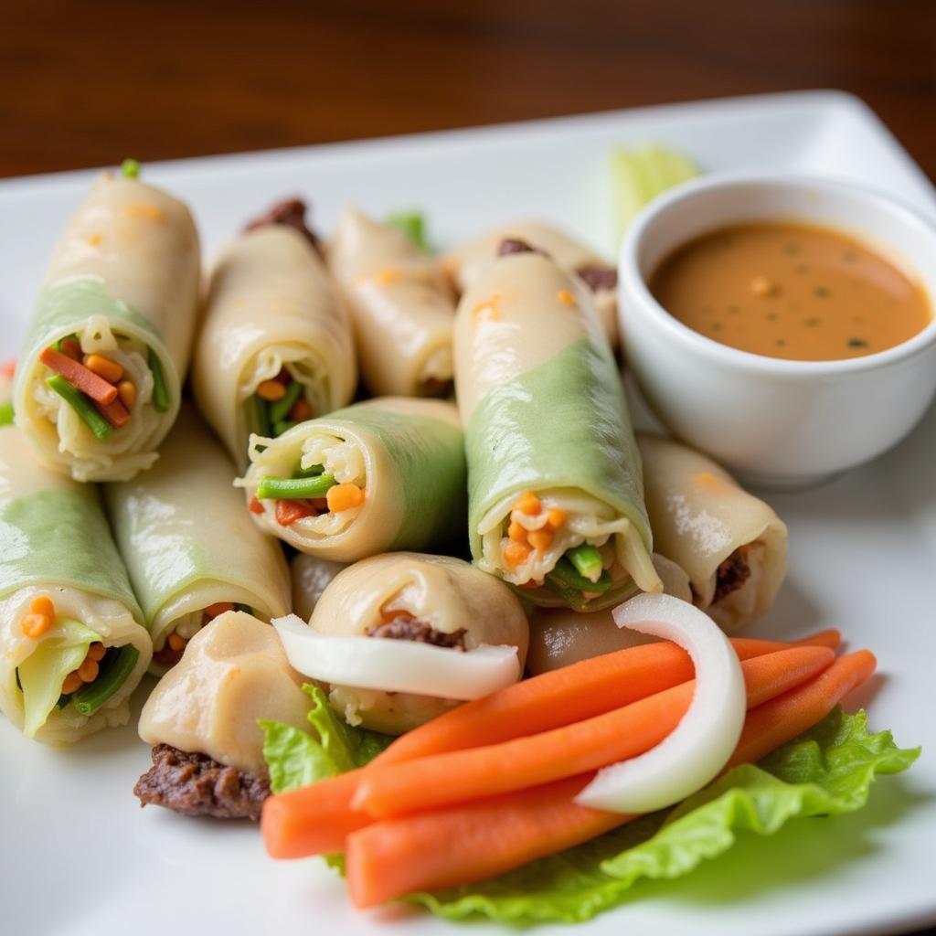 Delicious dairy-free Vietnamese dishes like Banh Xeo and Goi Cuon.