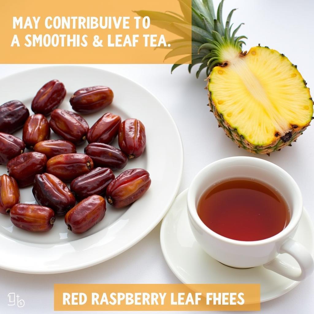 Dates, Pineapple, and Raspberry Leaf Tea for Easier Labor