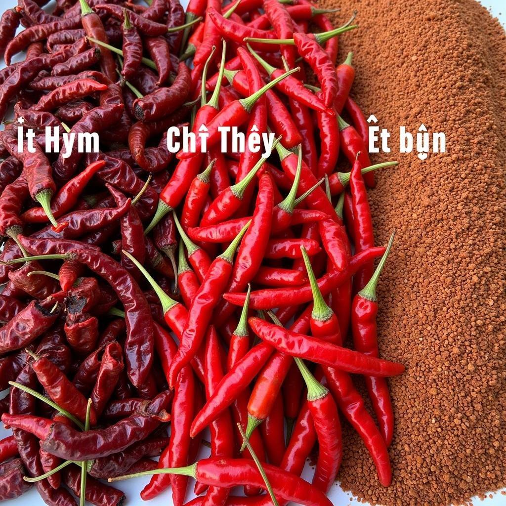 Various Cayenne Pepper Types in Hanoi