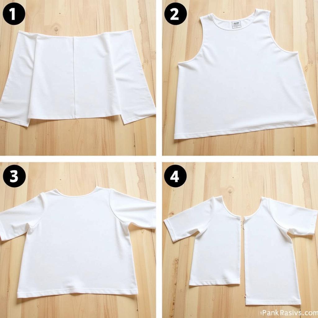 Step-by-Step Cutting Process for DIY Halter Top