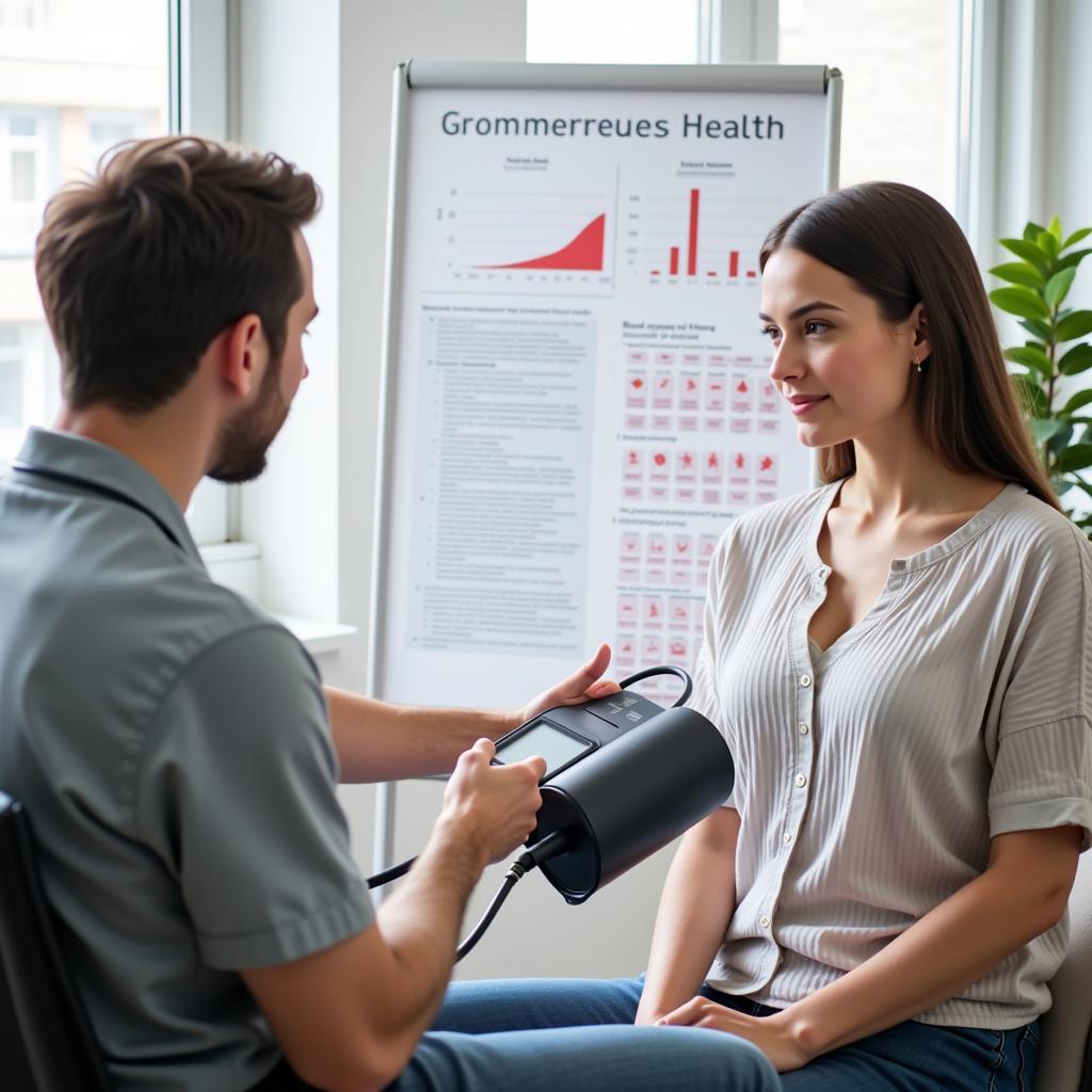 Doctor Explaining Blood Pressure Results to a Patient in Ho Chi Minh City