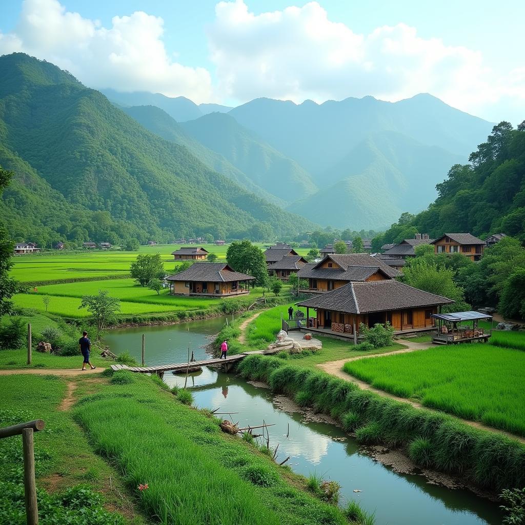 Peaceful Dong Hung Village Scene