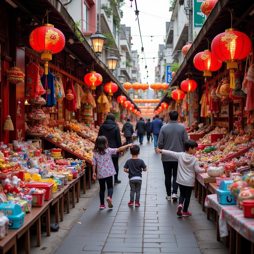 Dong Xuan Market during Tet in Hanoi