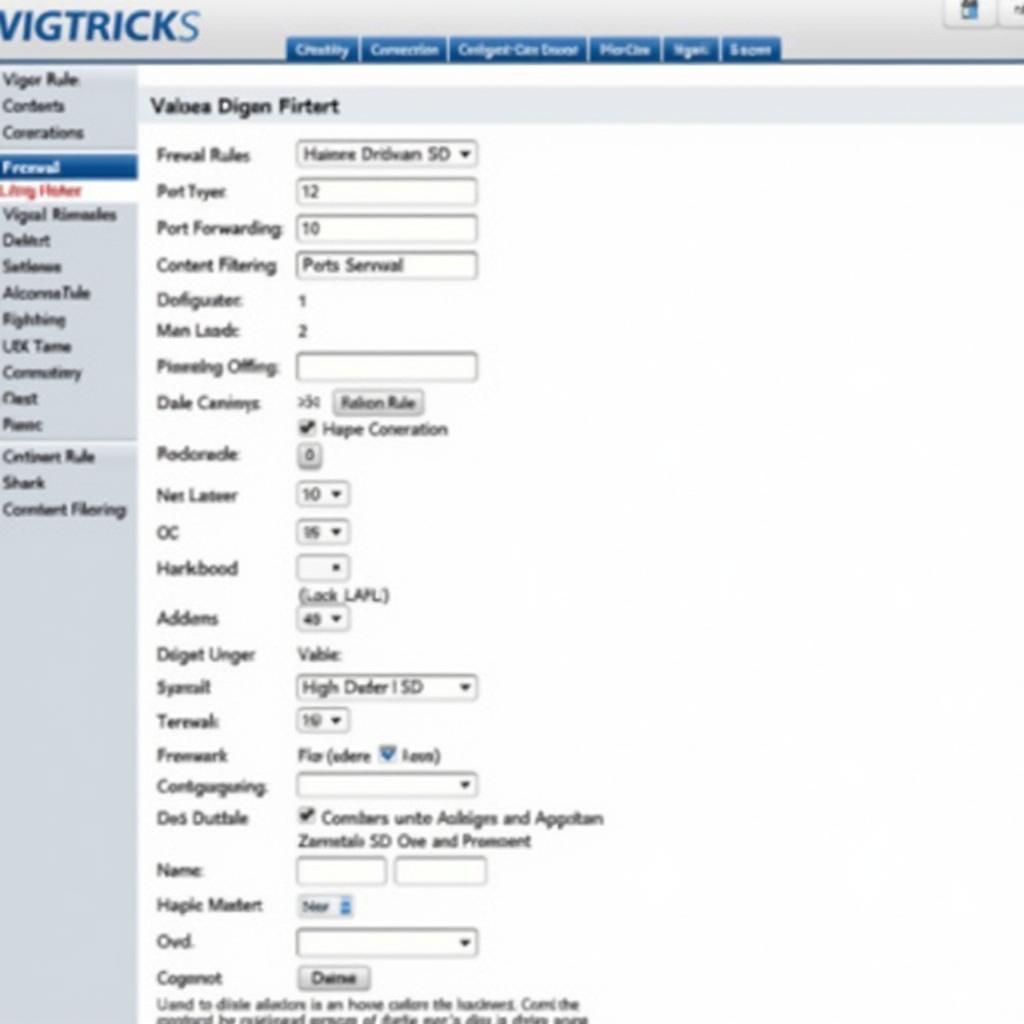 DrayTek Vigor 2925 Firewall Settings