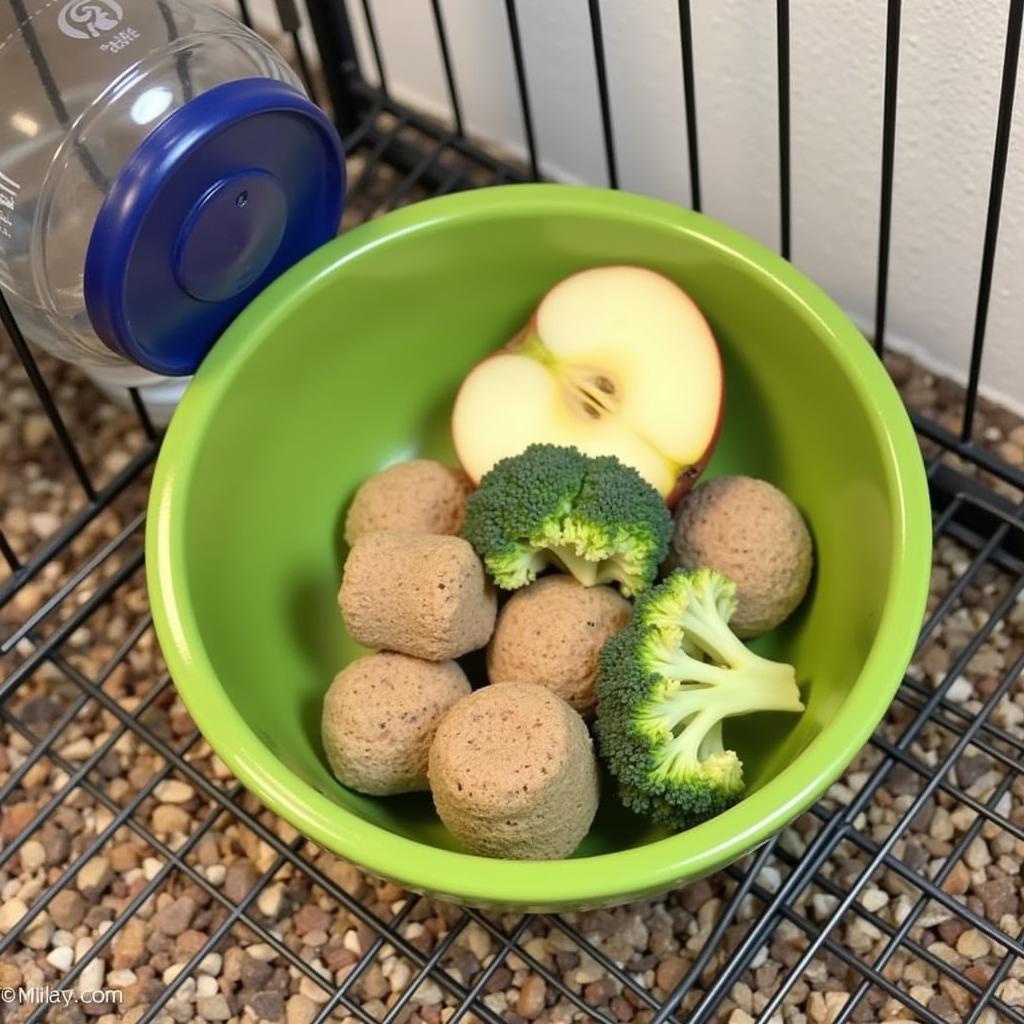 A balanced meal for a dumbo rat