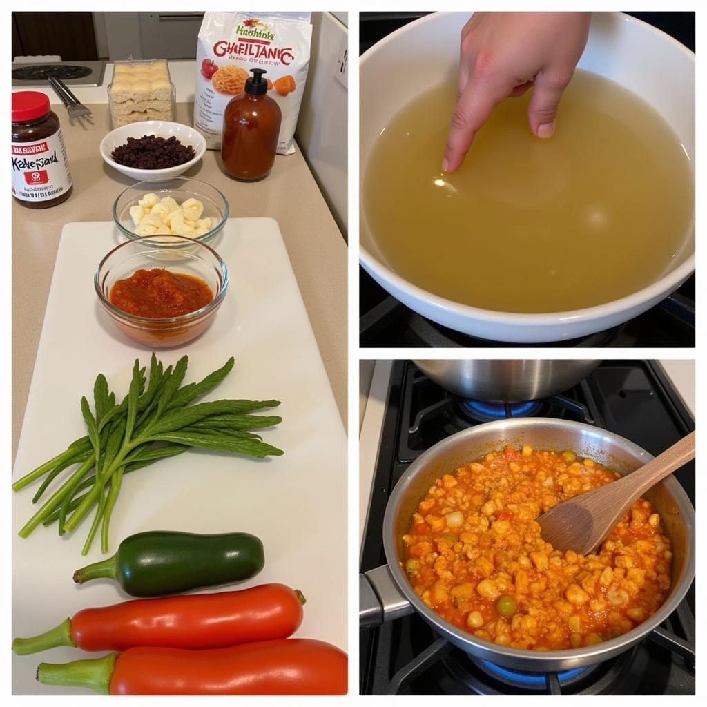 Preparing Tteokbokki at home