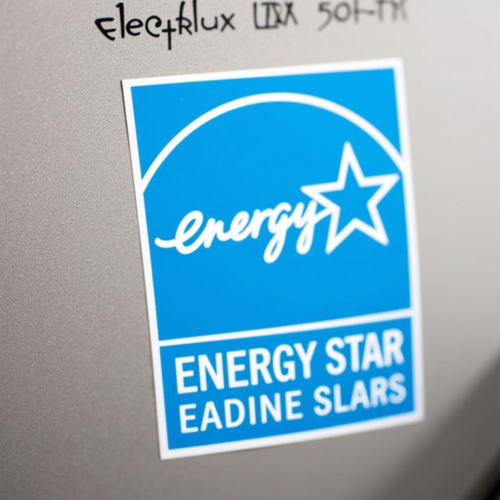 Electrolux Washer with Energy Star Rating Label Clearly Visible