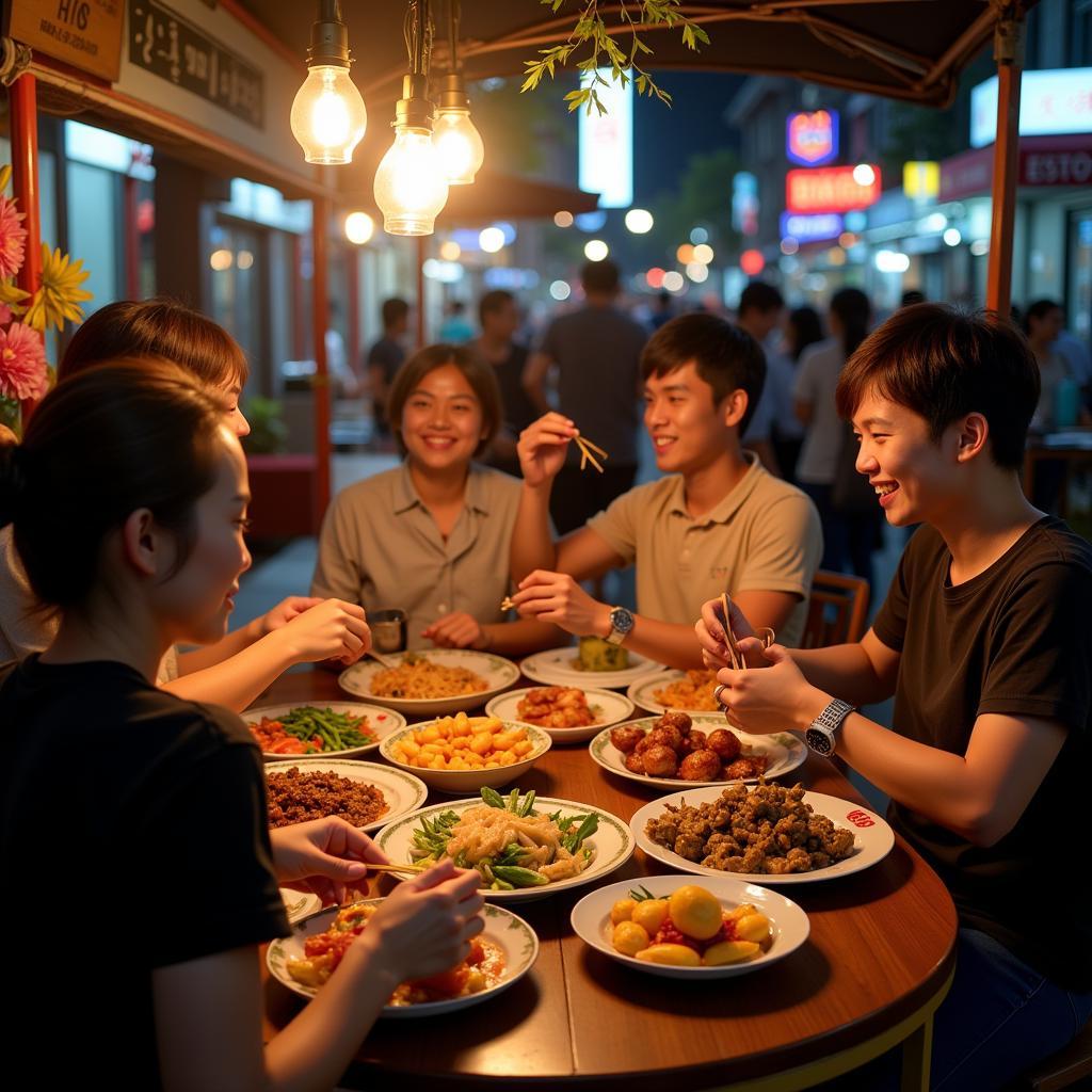 Enjoying Banh Long in Hanoi's Old Quarter