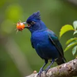 Fairy Bluebird Dispersing Seeds