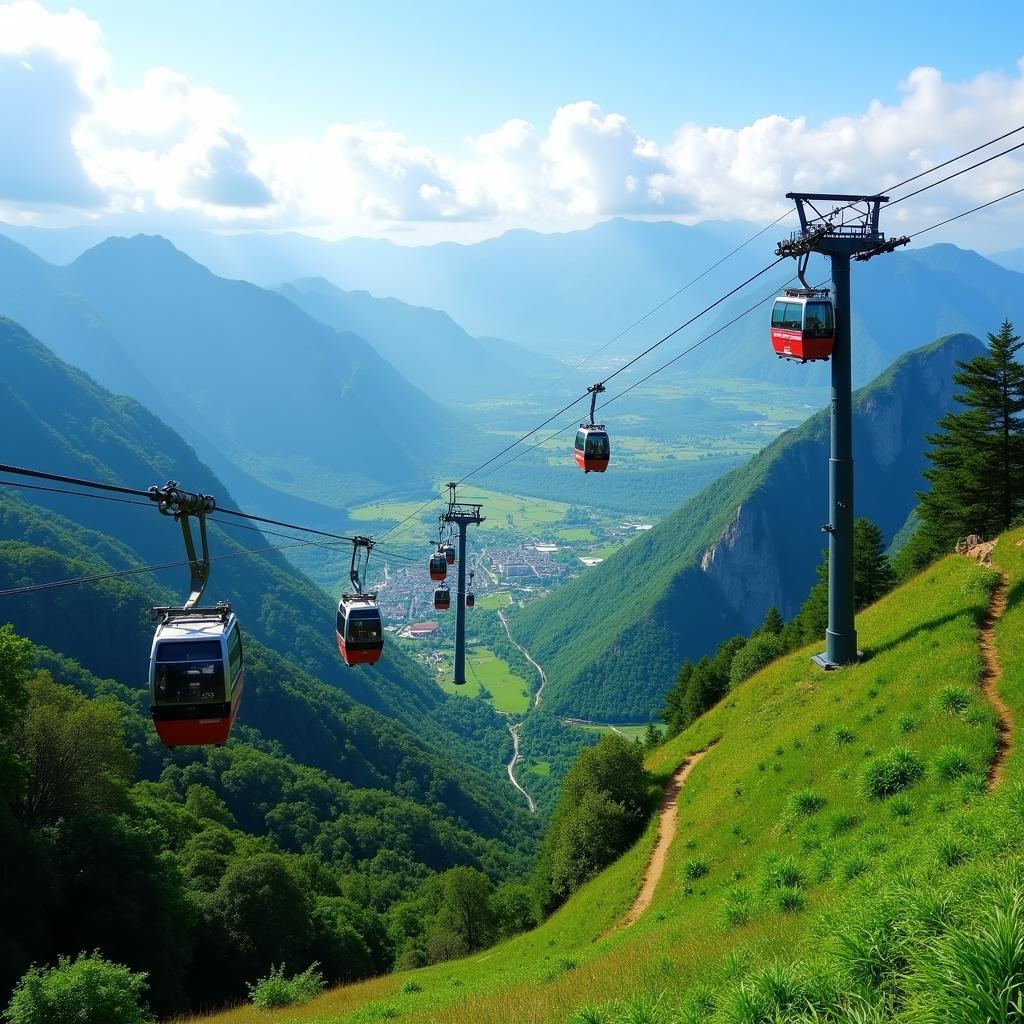 Fansipan Cable Car Journey in Sa Pa, Vietnam