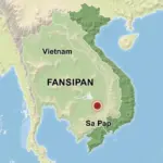 Fansipan's Location in Lao Cai, Vietnam