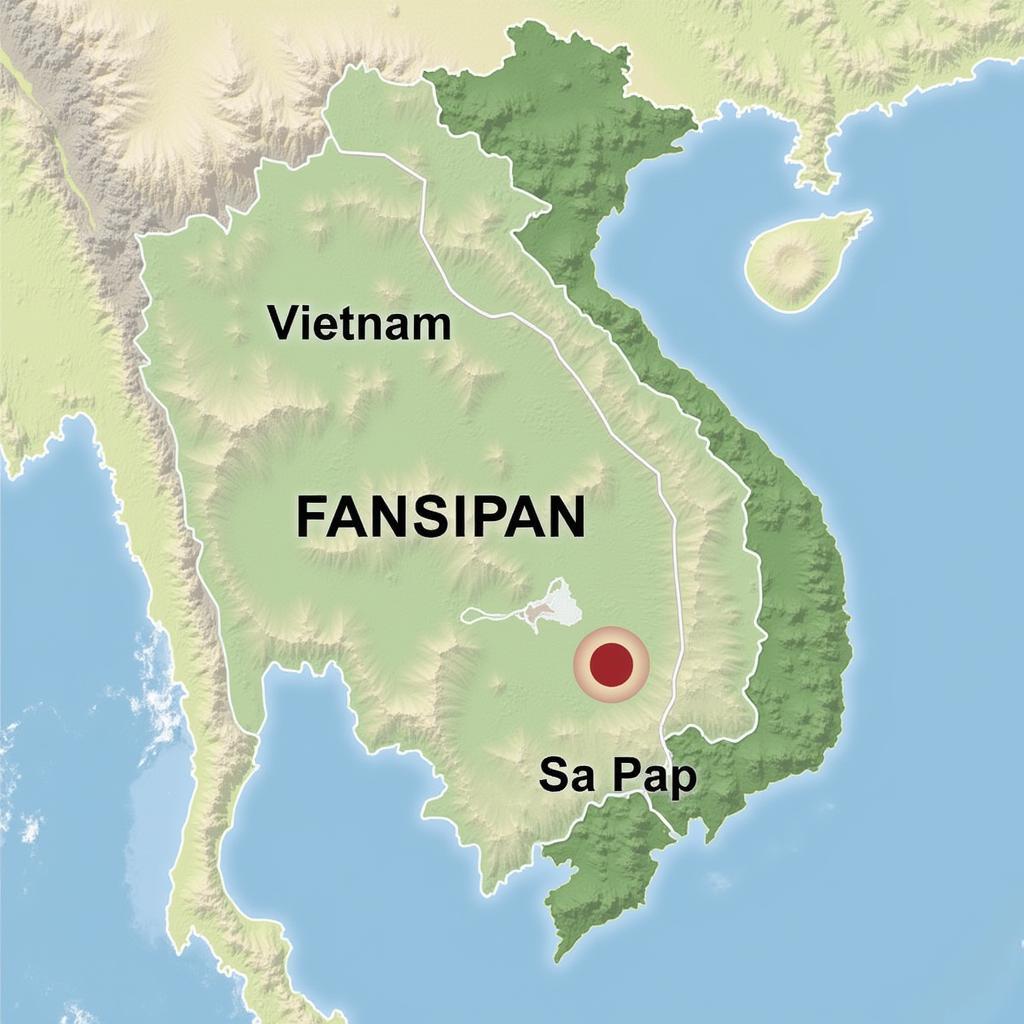 Fansipan's Location in Lao Cai, Vietnam