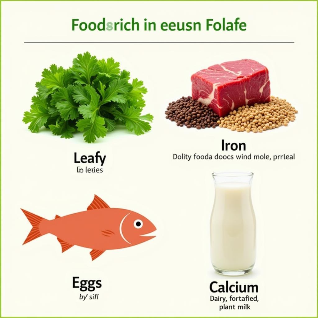 Essential nutrients for a healthy first trimester pregnancy: folate, iron, protein, and calcium.