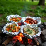 Foil packet meals for group camping trips in Hanoi